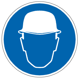 Download free helmet blue pictogram head icon